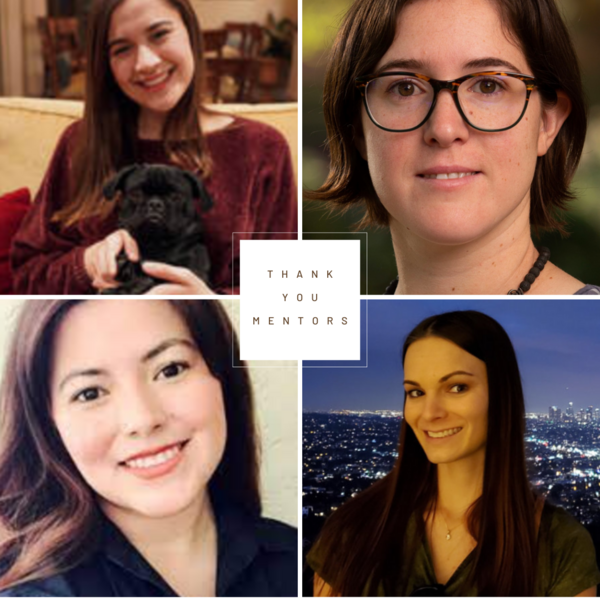 Collage of four "best mentor" winners of 2021-22 academic year